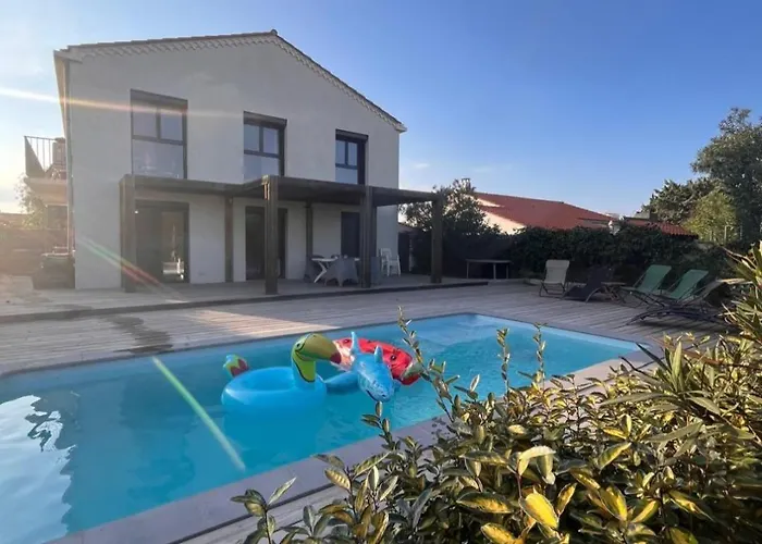 Piscine Privative, Clim, Wifi, 150m De La Plage, 6 Couchages, Bel Rdc